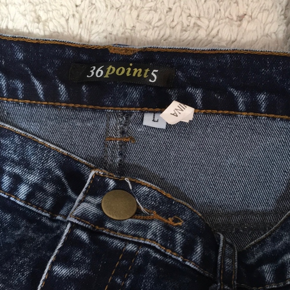 36point5 blue jean distressed leggings - Picture 2 of 7
